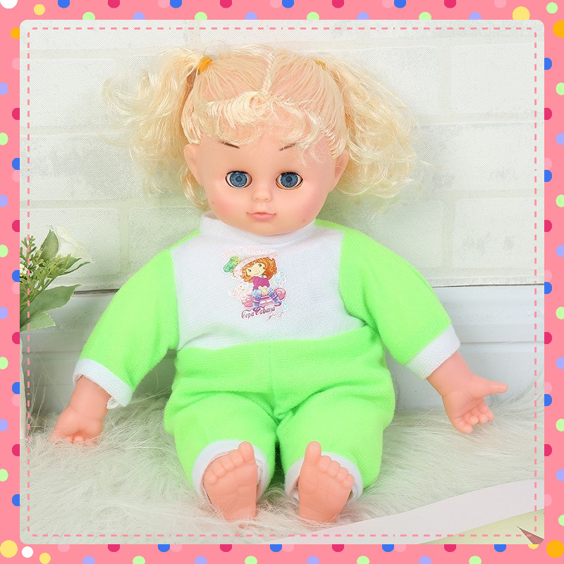 Búp bê tóc vàng đồ chơi bé gái dễ thương phát nhạc 36 cm