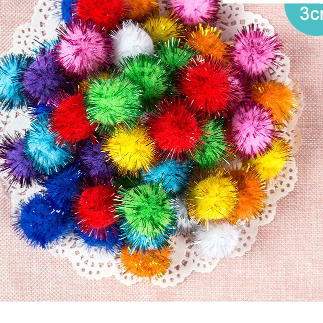 Hạt pom pom làm thủ công Hanmade - Steam trang trí mầm non