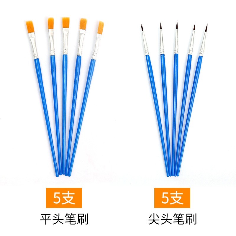 Set 10 chổi cọ tập vẽ trẻ em nghệ thuật graffiti trẻ em