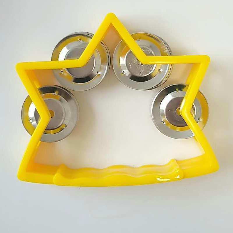 Lục lạc xúc xắc, xắc xô,cầm tay loại nhạc cụ tambourine hình ngôi sao cho bé