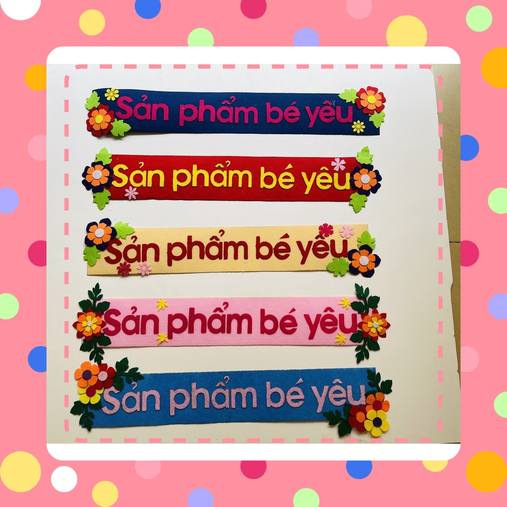 Tên góc Tiêu đề các góc chủ đề lớp học mầm non vải dạ nỉ