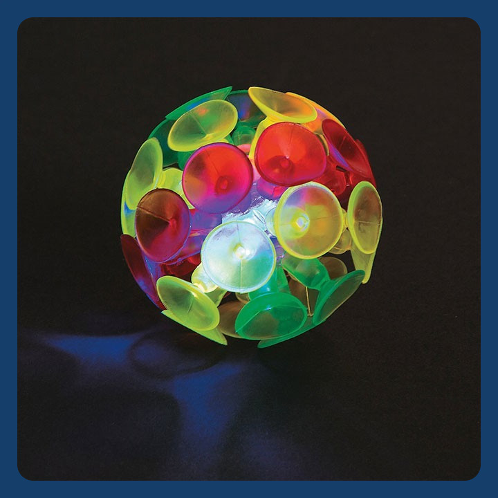 Bóng ném dính sticky ball 6cm có đèn chơi trò chơi vận động