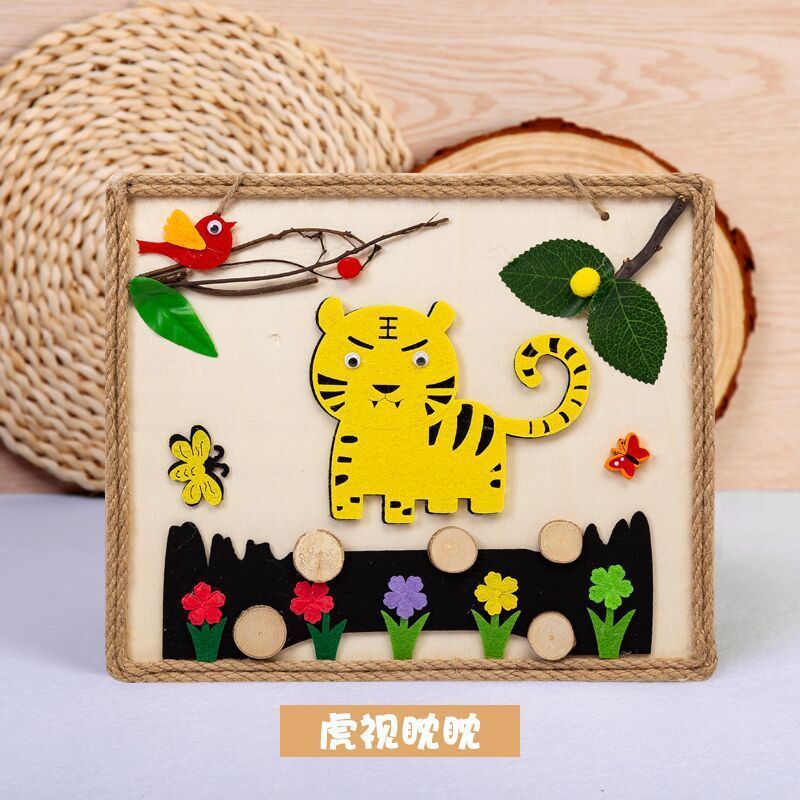 Tranh gỗ thủ công sáng tạo trang trí góc Steam. cho trẻ tạo hình Mầm non - Tiểu học