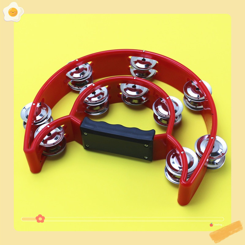 Lục lạc xúc xắc nhiều màu sắc, xắc xô,cầm tay loại nhạc cụ tambourine loại to đẹp