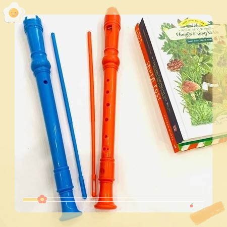 Sáo học nhạc học sinh,sáo dọc Recorder 8 lỗ DHS rẻ,đẹp kèm que vệ sinh,túi đựng ( hàng loại 1)