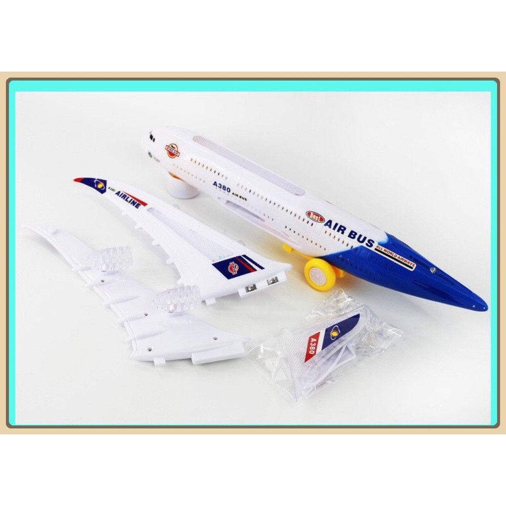 Đồ chơi máy bay Airbus A380, máy bay Airbus A380 chạy bằng pin, có âm thanh và ánh sáng led siêu đẹp