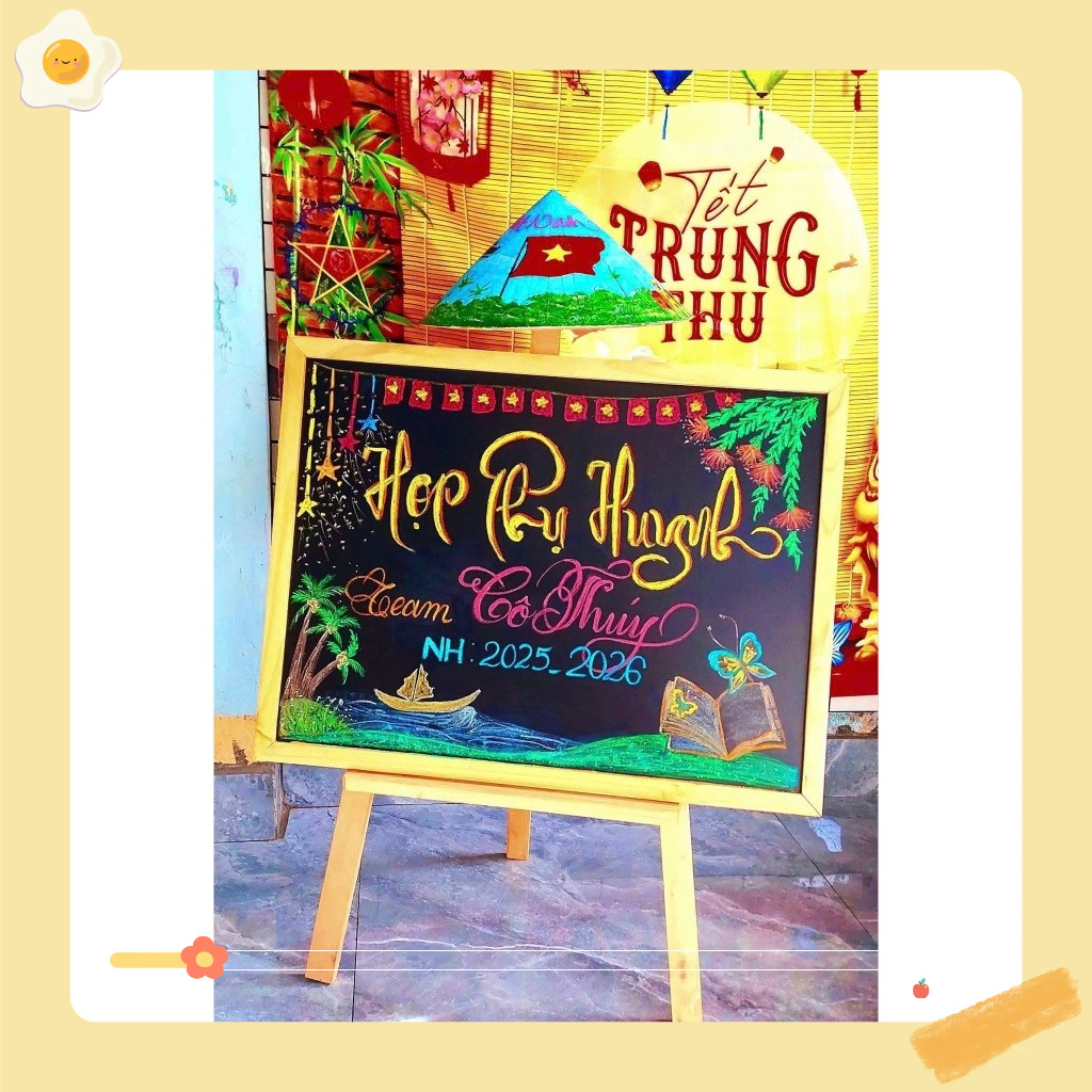 Bảng ĐEN MENU 1 mặt đen viết phấn khung gỗ  có giá đỡ dành cho các cửa hàn g cafe,trà sữa, trà chanh, đồ ăn nhanh