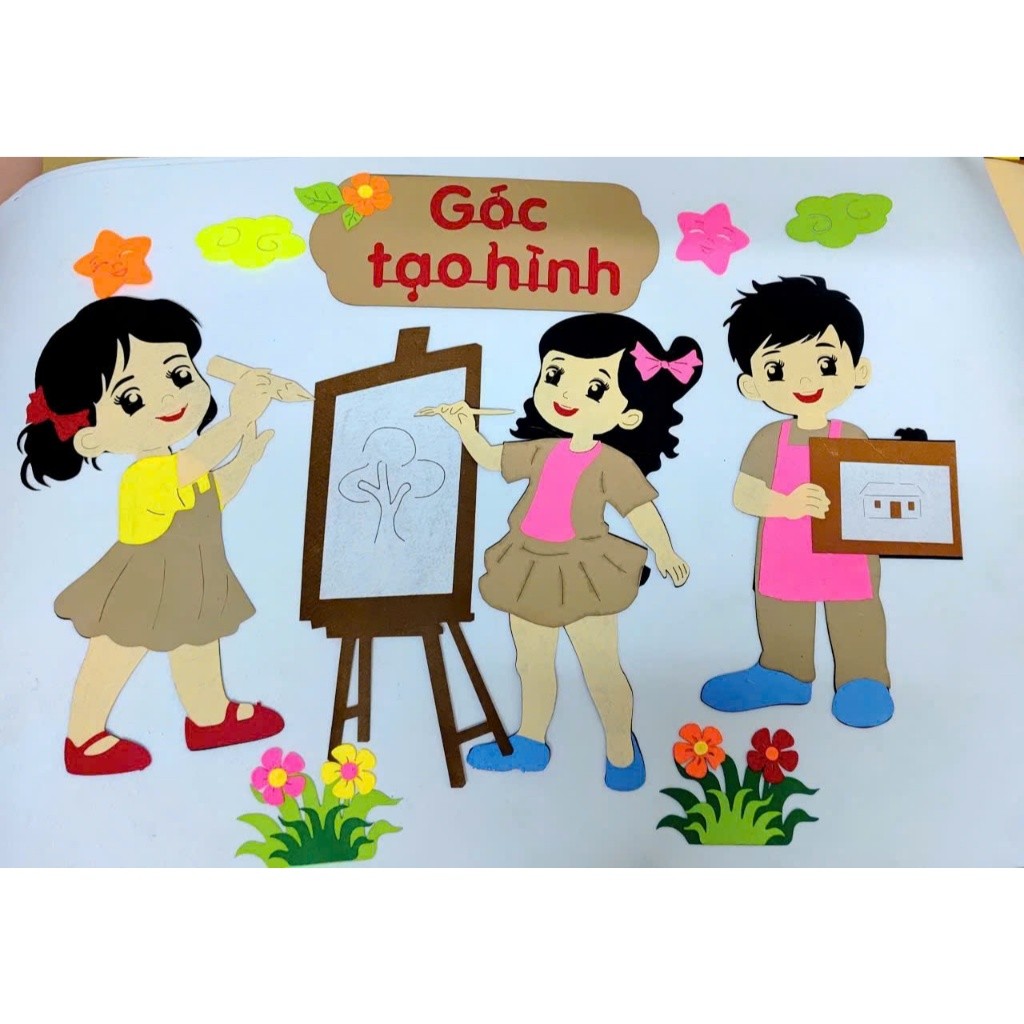 Tổng hợp - Góc mầm non steam pha nỉ  trang trí lớp học mầm non theo (mẫu to đẹp)