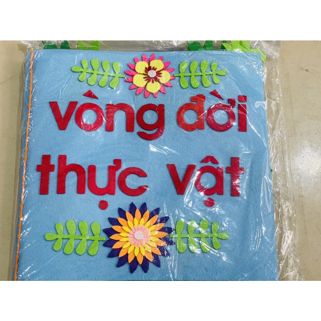 sách vải gồm 10 chủ đề mầm non - KPKH được làm bằng thủ công hanmade mầm non