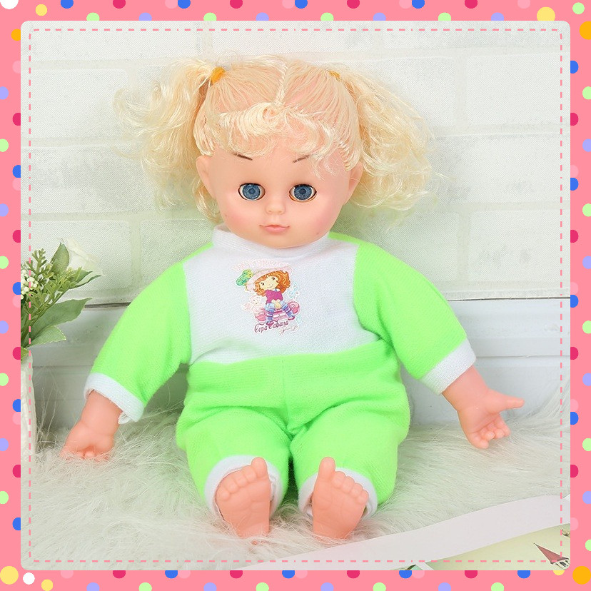 Búp bê tóc vàng đồ chơi bé gái dễ thương phát nhạc 36 cm