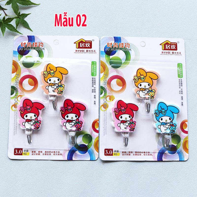 Móc siêu dính treo dán tường hình nghộ nghĩnh mầm non siêu chịu lực