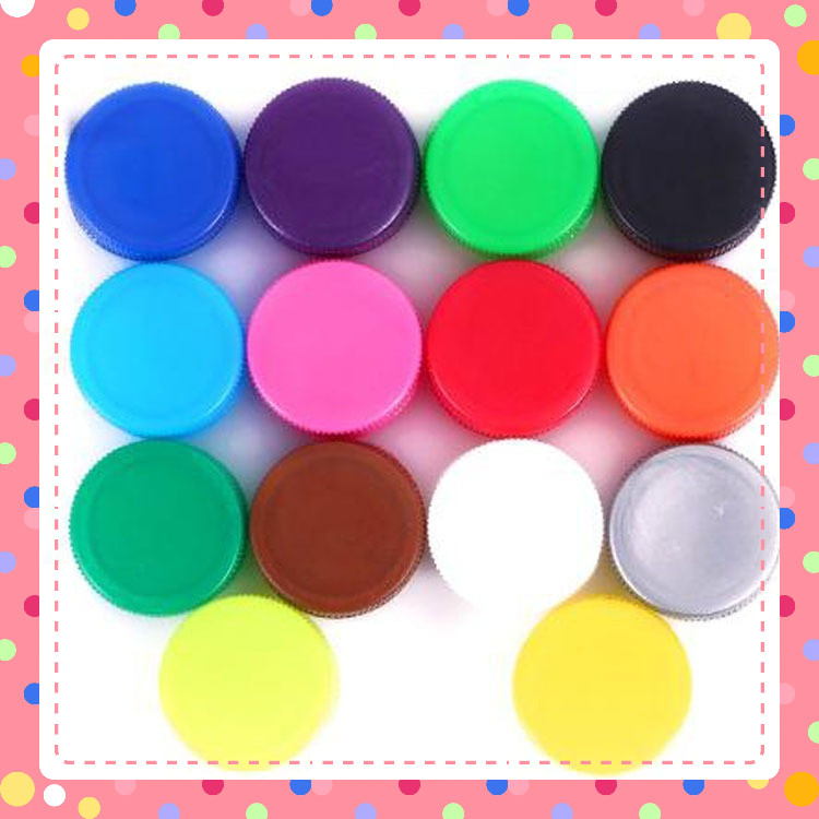 100 Nắp chai nhựa nhiều màu size 32mm - làm thủ công handmade  mầm non - tiểu học