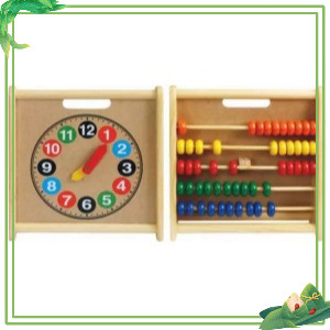 Đồng Hồ Học Đếm Bằng Gỗ 2 Mặt Cho Bé đồ dùng Mầm Non ( Hàng Việt nam)