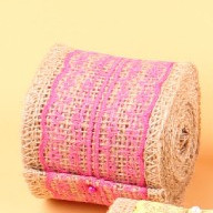 Ruy băng vải bố phụ kiện trang trí hanmade, decor  Màu sắc: Nâu vintage thủ công mầm non
