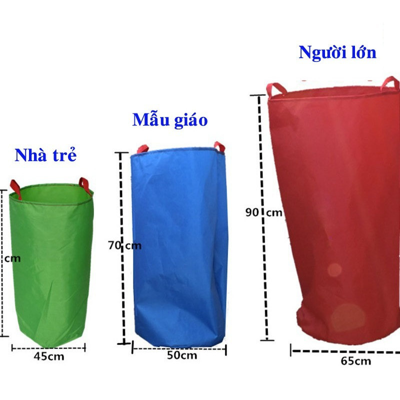 Bao bố vận động - Túi Nhảy Cho Bé Mầm non và tiểu học - người lớn mix màu xanh đỏ vàng