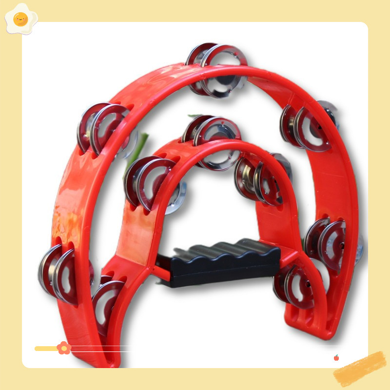 Lục lạc xúc xắc nhiều màu sắc, xắc xô,cầm tay loại nhạc cụ tambourine loại to đẹp