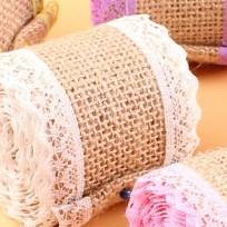 Ruy băng vải bố phụ kiện trang trí hanmade, decor  Màu sắc: Nâu vintage thủ công mầm non