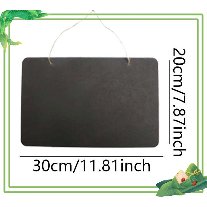 Bảng đen Steam treo tường bằng gỗ, hai mặt, bảng trưng bày trang trí, 30x20 cm