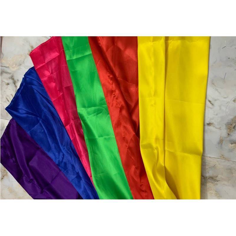 1 SET 6 - 8 CHIẾC CỜ CHUỐI ĐỦ MÀU - CỜ VẢI SATANH CỰC ĐẸP  (  32x80cm/ 40cmx100cm)