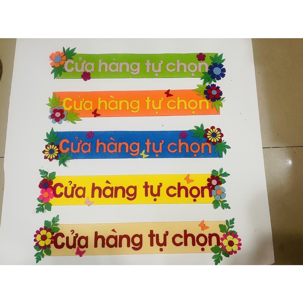Tên góc Tiêu đề các góc chủ đề lớp học mầm non vải dạ nỉ