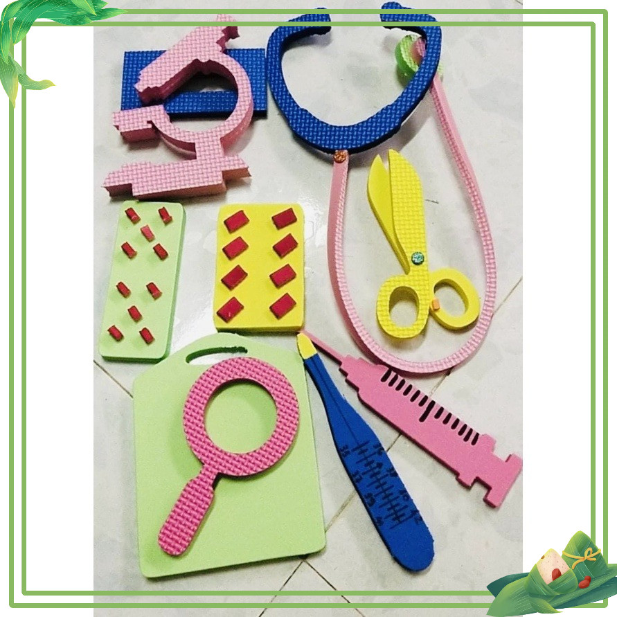 Bộ đồ nghề xốp làm bằng thủ công mầm non ( chủ đề nghề nghiệp)