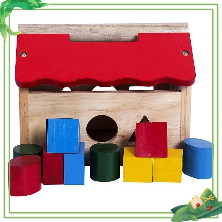 NHÀ THẢ HÌNH BẰNG GỖ – ĐỒ CHƠI GIÁO DỤC SỚM PHÁT TRIỂN TƯ DUY CHO BÉ 24–36 THÁNG