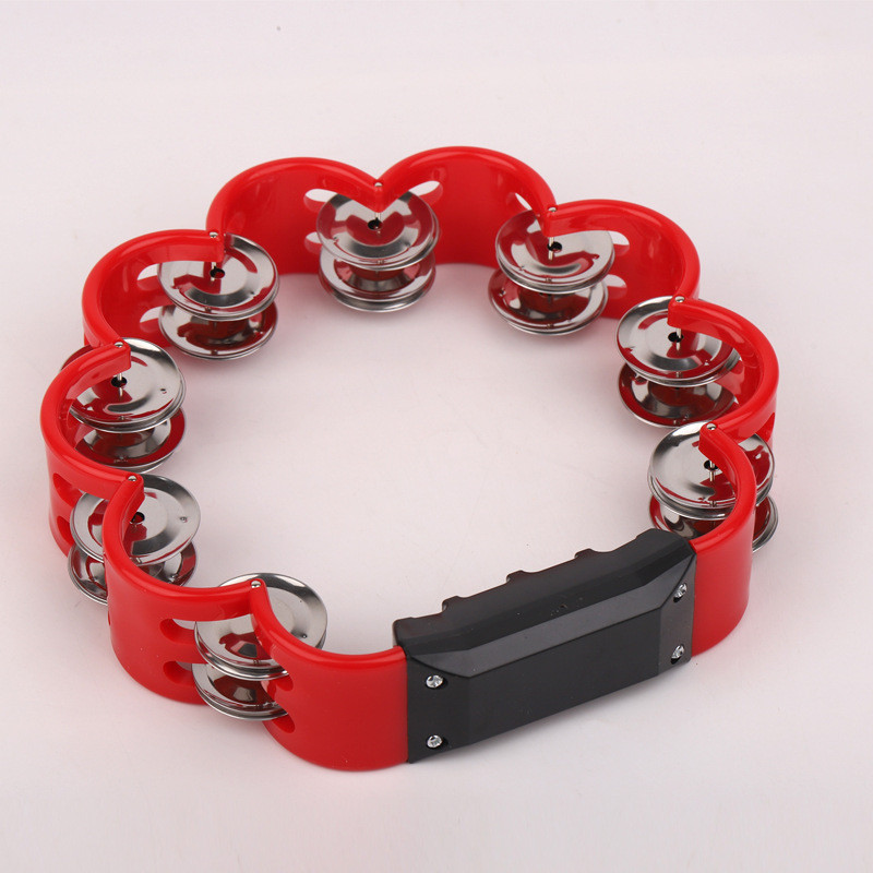 Lục lạc xúc xắc, xắc xô,cầm tay loại nhạc cụ tambourine hình hoa Size to