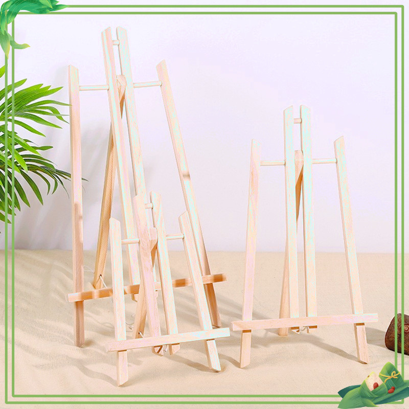 Giá vẽ tranh để bàn mini - Dụng cụ vẽ tranh bằng gỗ ( loại có dây)