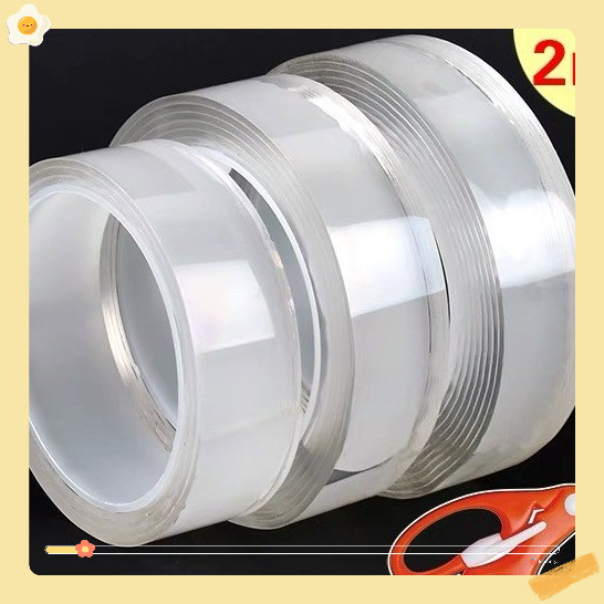 Băng Dính 2 Mặt Siêu Dính Băng Keo Nano Trong Suốt chịu lực và chịu nhiệt tốt