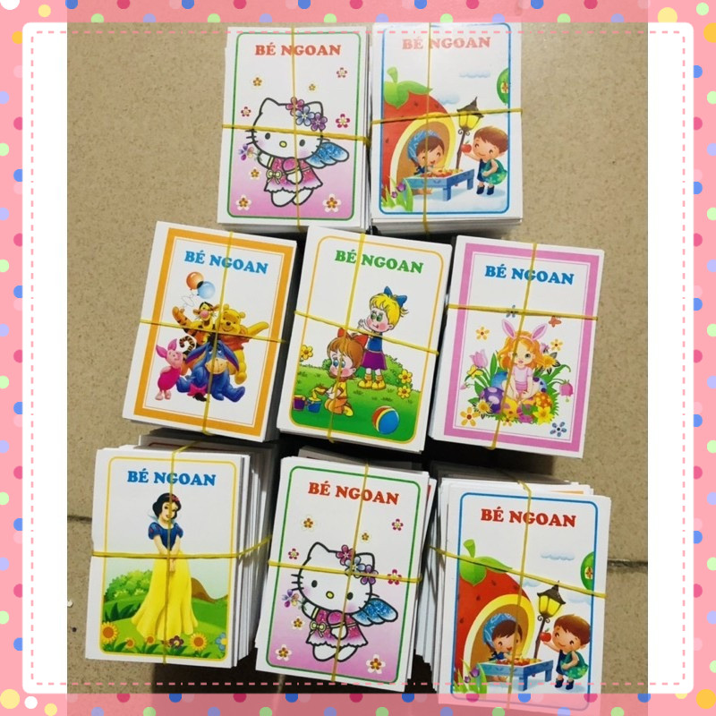Phiếu bé ngoan khen thưởng mầm non các hình nghộ nghĩnh ( set 500 tờ)