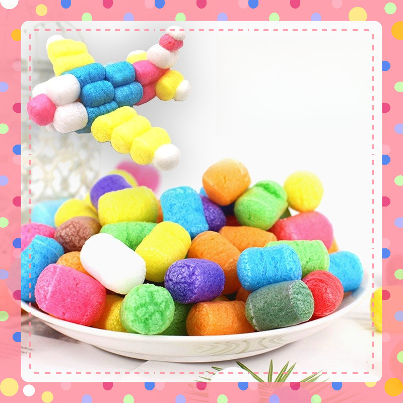 Hạt ngô xốp nhiều màu làm Thủ Công Handmade - Steam mầm non  cho trẻ sáng tạo tạo hình
