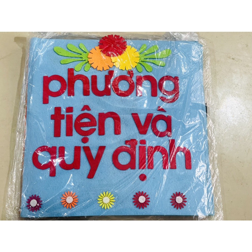 sách vải gồm 10 chủ đề mầm non - KPKH được làm bằng thủ công hanmade mầm non