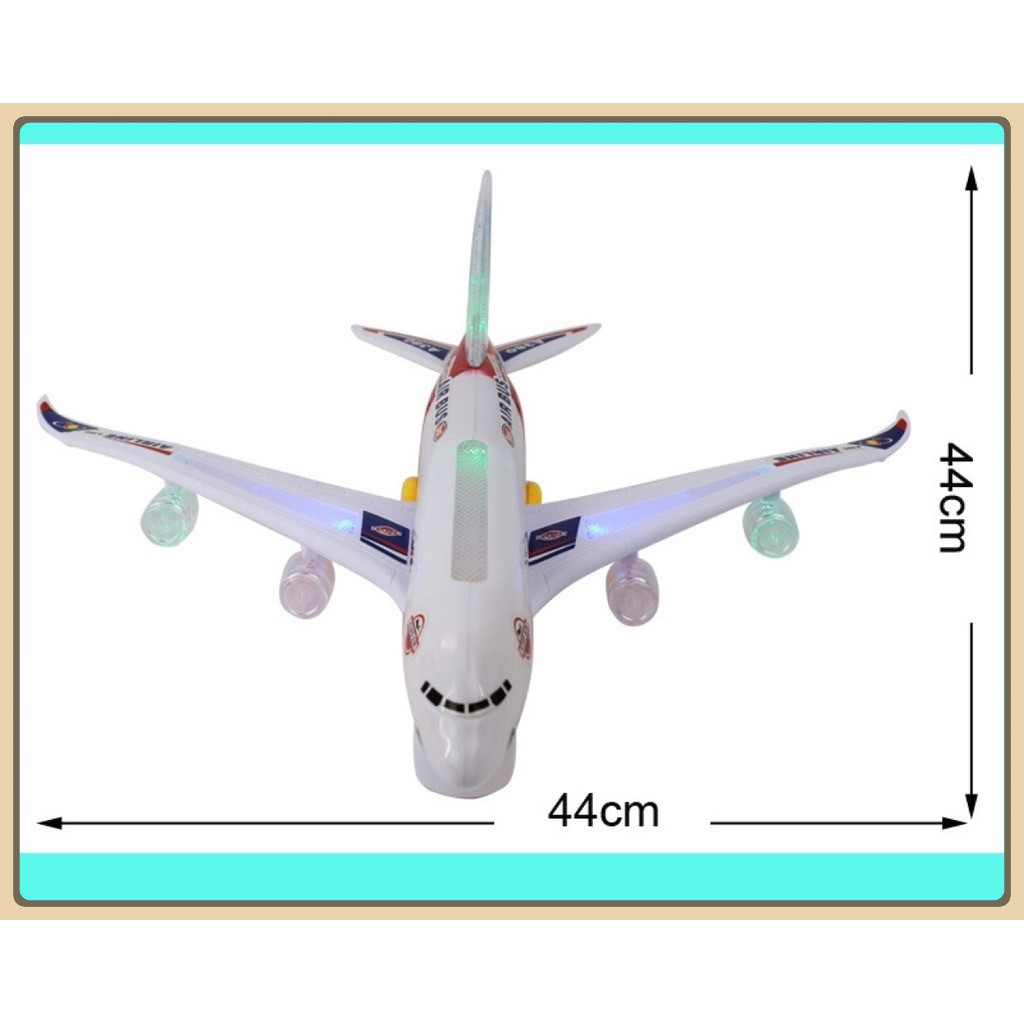 Đồ chơi máy bay Airbus A380, máy bay Airbus A380 chạy bằng pin, có âm thanh và ánh sáng led siêu đẹp