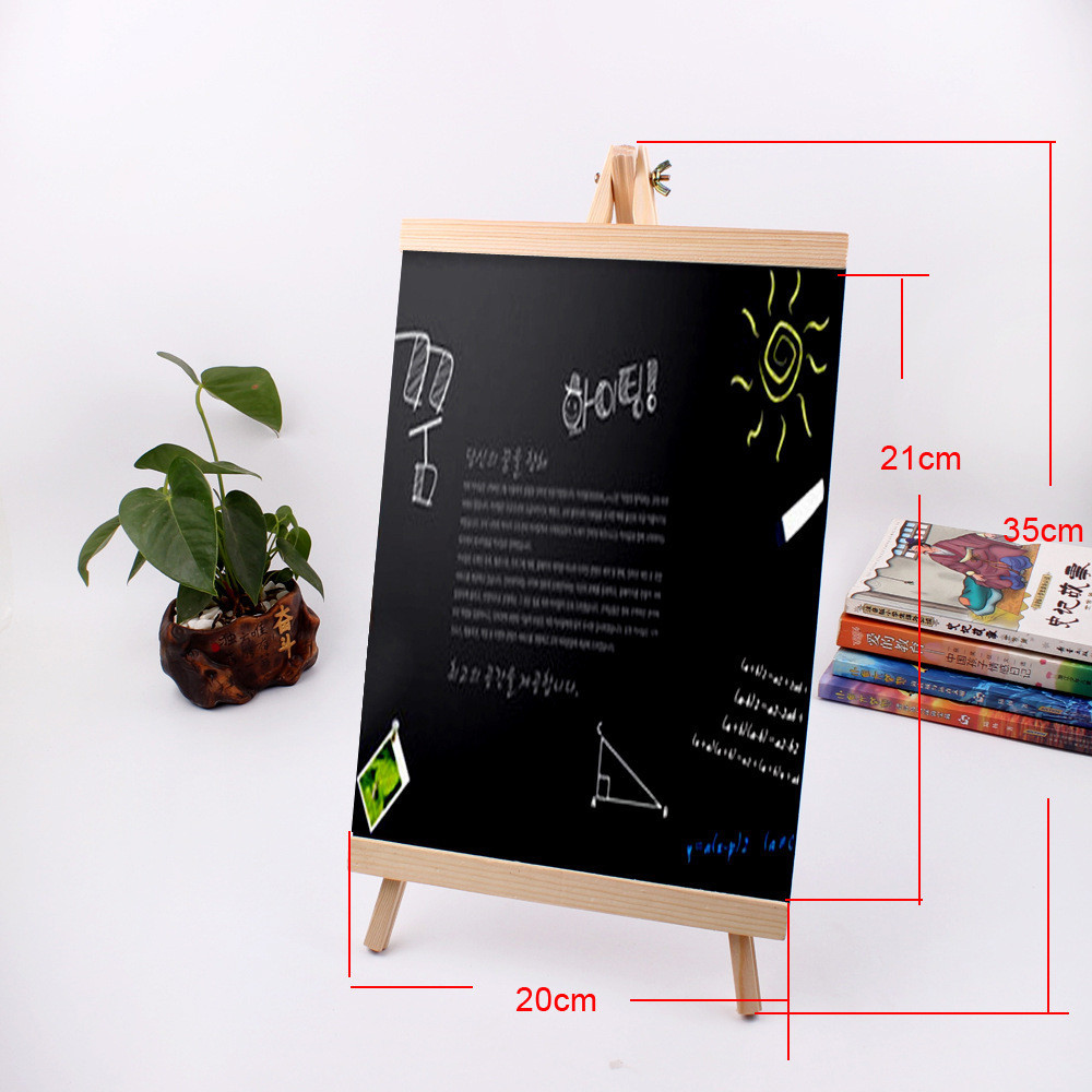 Bảng  đen menu viết phấn,viết bút dạ quang khung gỗ trang trí STEAM mầm non - tiểu học
