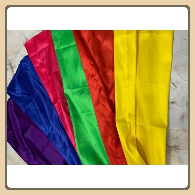 1 SET 6 - 8 CHIẾC CỜ CHUỐI ĐỦ MÀU - CỜ VẢI SATANH CỰC ĐẸP  (  32x80cm/ 40cmx100cm)