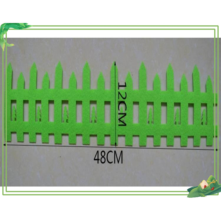 Viền hàng rào 48x12 cm  trang trí chân tường lớp học (tiểu học - mầm non vải dạ nỉ)