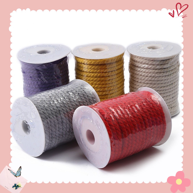 Dây thừng màu 5mm x 25 mét làm thủ công trang trí, handmade, decor, dây treo kệ mầm non