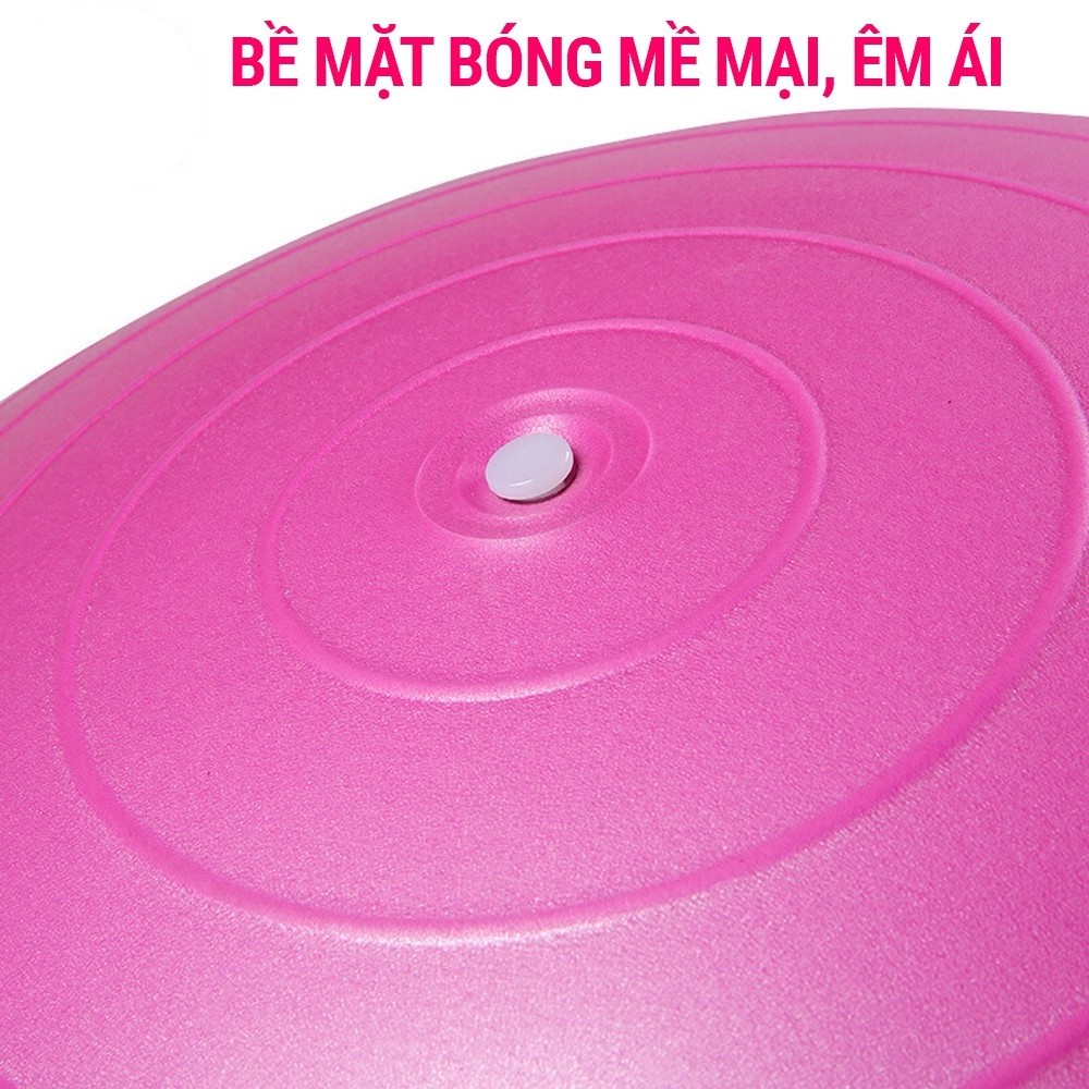 Bóng Tập YOGA Cao Cấp Chống Nổ, Banh Yoga Giãn Cơ Tập Size 75CM  ( Tặng bơm bóng )-Bóng Trơn