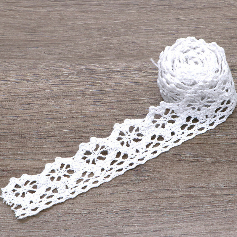 Ren Chỉ Trắng Trang Trí  diềm khung sản phẩm Handmade - Steam mầm non set 5 mét/1 cuộn
