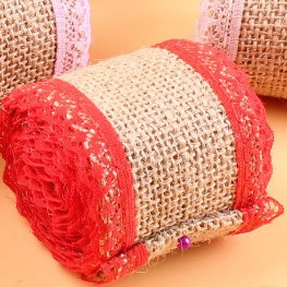 Ruy băng vải bố phụ kiện trang trí hanmade, decor  Màu sắc: Nâu vintage thủ công mầm non