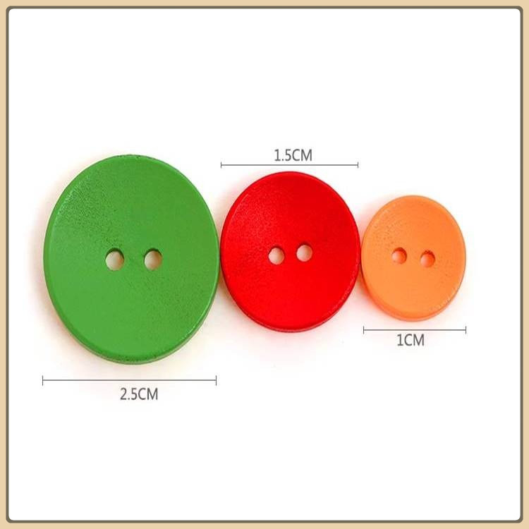 Set 40 cúc áo gỗ nhiều màu sắc làm hanmade steam sáng tạo dán tranh mầm non - tiểu học