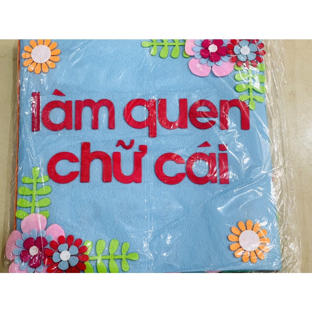 sách vải gồm 10 chủ đề mầm non - KPKH được làm bằng thủ công hanmade mầm non
