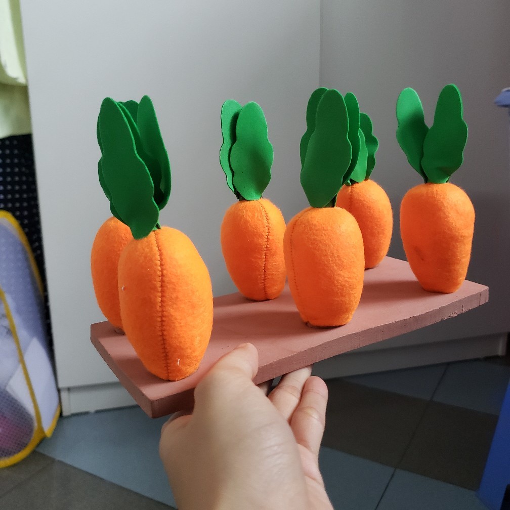 Vỉ các loại rau củ quả làm thủ công chất liệu vải nỉ đồ dùng mầm non