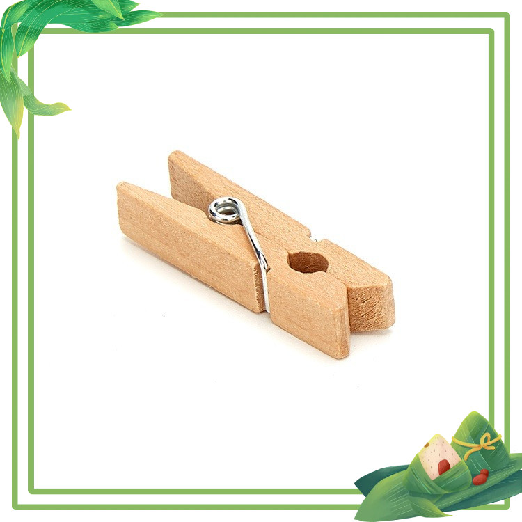 Kẹp gỗ treo ảnh trang trí nhà cửa làm thủ công mầm non - tiểu học túi 10 kẹp màu gỗ tự nhiên