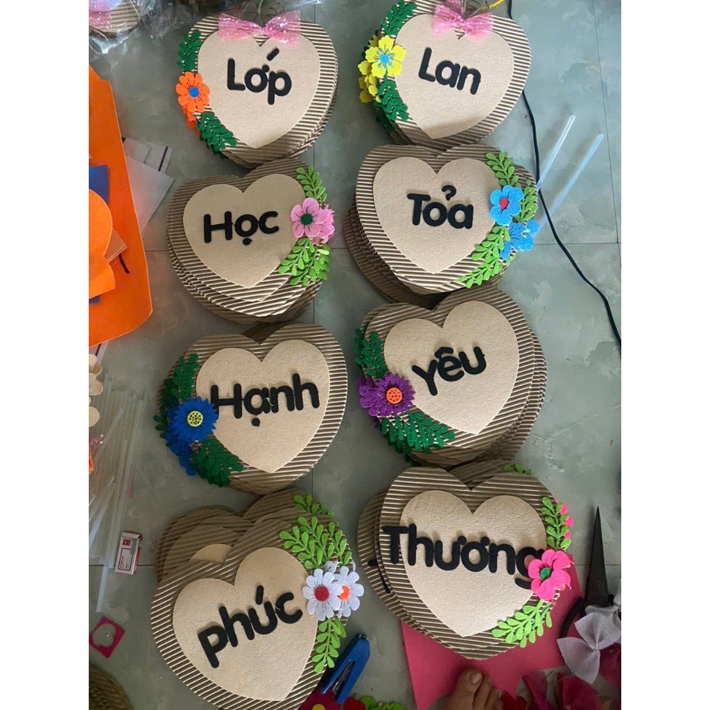 Bảng  treo tiêu đề  lớp trang trí lớp học - góc học tập mầm non - tiểu học