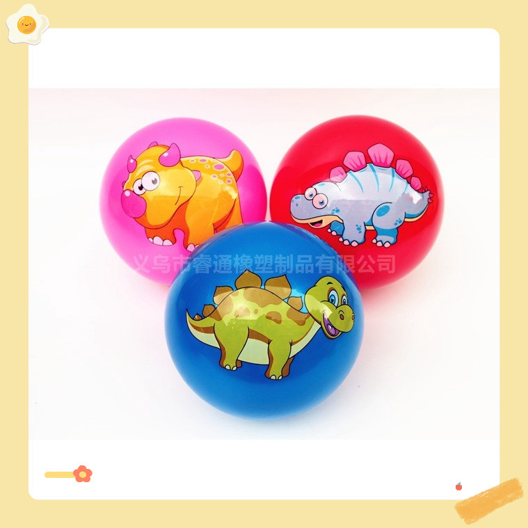 Bóng cao su bơm hơi hình khủng long Size 22 cm cao su mềm cho bé