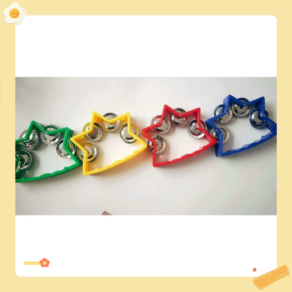 Lục lạc xúc xắc, xắc xô,cầm tay loại nhạc cụ tambourine hình ngôi sao cho bé