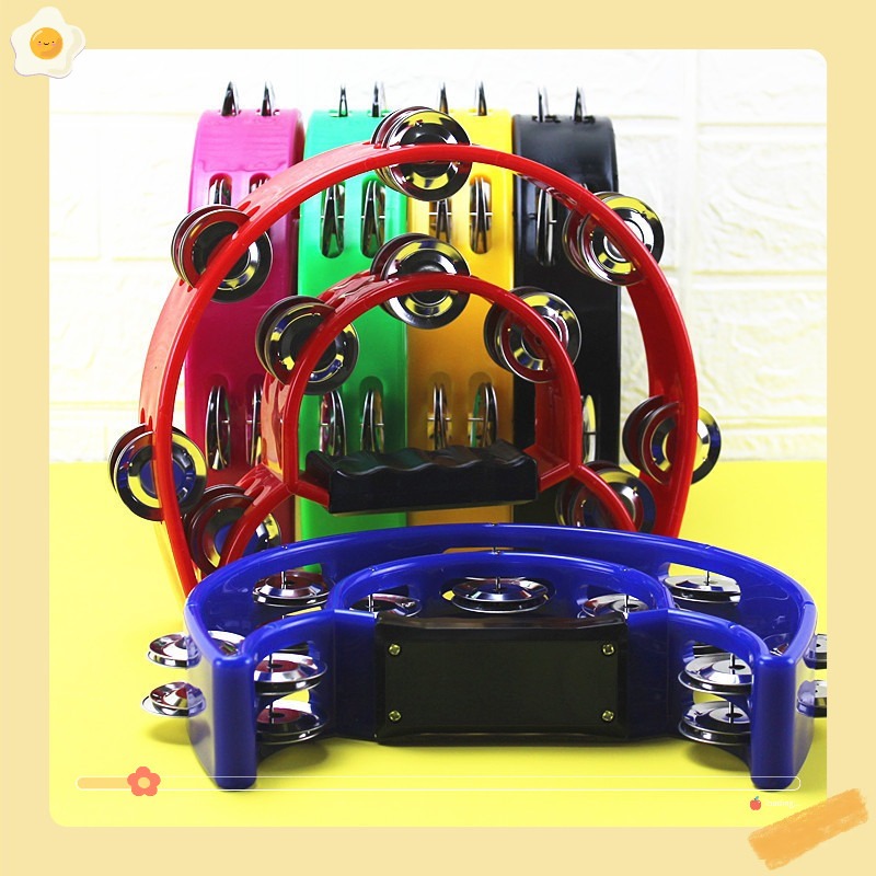 Lục lạc xúc xắc nhiều màu sắc, xắc xô,cầm tay loại nhạc cụ tambourine loại to đẹp