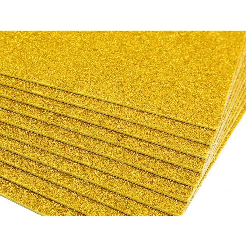 Xốp eva nhũ kim tuyến dày 2mm làm thủ công - làm hoa mầm non A4 / 1tờ