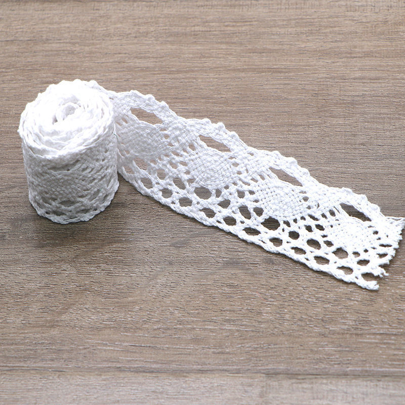 Ren Chỉ Trắng Trang Trí  diềm khung sản phẩm Handmade - Steam mầm non set 5 mét/1 cuộn